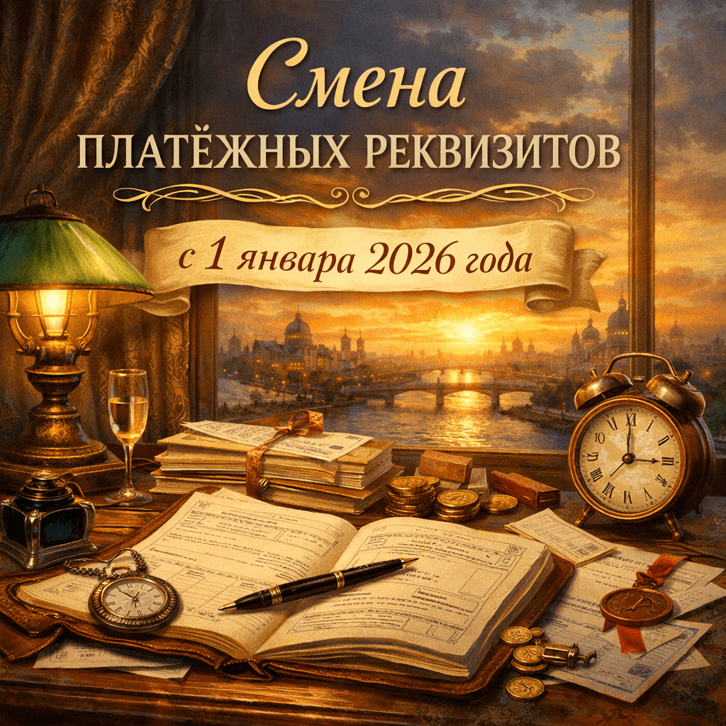 Уведомление о смене платёжных реквизитов с 1 января 2026 года